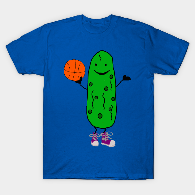 Funny Pickle Playing basketball Cartoon Basketball TShirt TeePublic